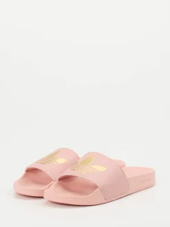 Adidas – Damen-Slides aus Synthetik in Pastellrosa