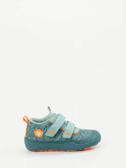 Affenzahn – Barfuß-Klettschuhe aus Mesh-Textil aquagrün