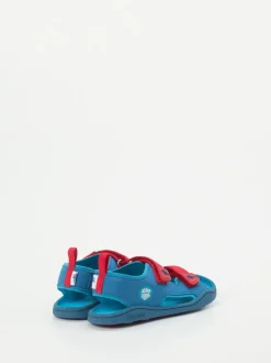 Affenzahn – Kindersandalen aus Textil in Türkisblau