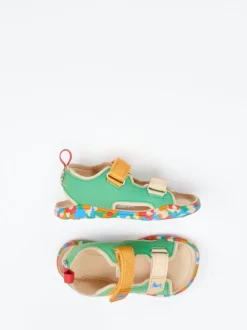 Affenzahn – Klettsandalen aus Textil grasgrün