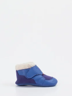 Affenzahn – Krabbelschuh aus Kalbleder Kornblumenblau