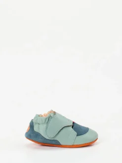 Affenzahn – Krabbelschuhe aus Kalbleder salbeigrün