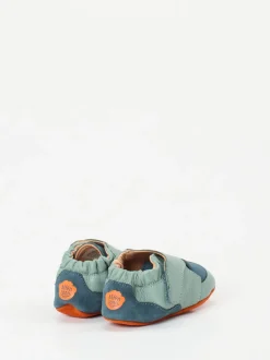 Affenzahn – Krabbelschuhe aus Kalbleder salbeigrün