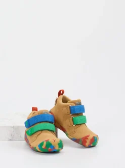 Affenzahn – Lauflernschuhe aus Veloursleder sandbeige
