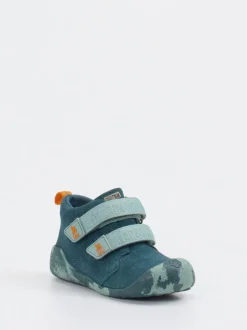 Affenzahn – Lauflernschuhe aus Veloursleder Petrolgrün