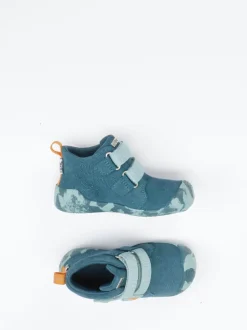 Affenzahn – Lauflernschuhe aus Veloursleder Petrolgrün