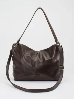 Alchimia – Schultertasche aus Kalbleder Dunkelbraun
