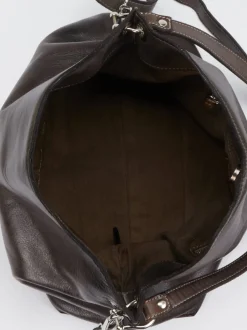 Alchimia – Schultertasche aus Kalbleder Dunkelbraun