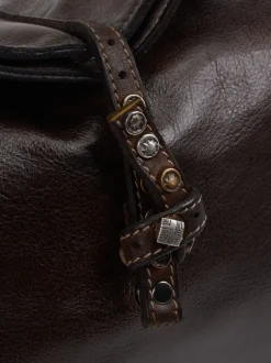 Alchimia – Schultertasche aus Kalbleder Dunkelbraun