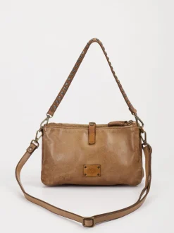 Alchimia – Schultertasche aus Kalbleder cognacbraun