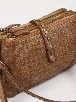 Alchimia – Schultertasche aus Kalbleder cognacbraun