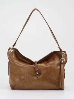 Alchimia – Schultertasche aus Kalbleder cognacbraun