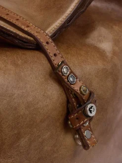 Alchimia – Schultertasche aus Kalbleder cognacbraun