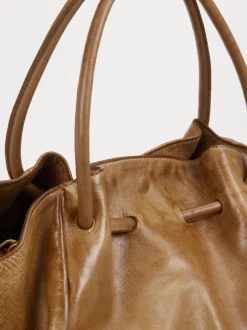 Alchimia – Shopper aus Kalbleder Cognacbraun