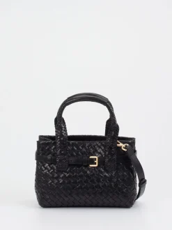 Allan K – Handtasche aus Flechtleder Schwarz