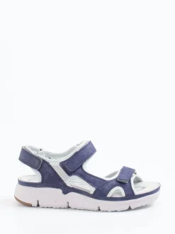 Allrounder – Trekking-Sandalen aus Veloursleder blau