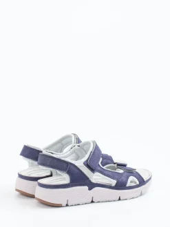 Allrounder – Trekking-Sandalen aus Veloursleder blau