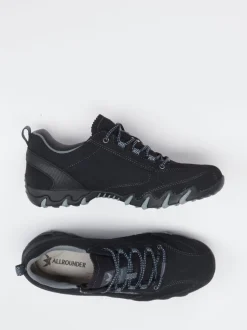 Allrounder – Wanderschuh aus Veloursleder Schwarz