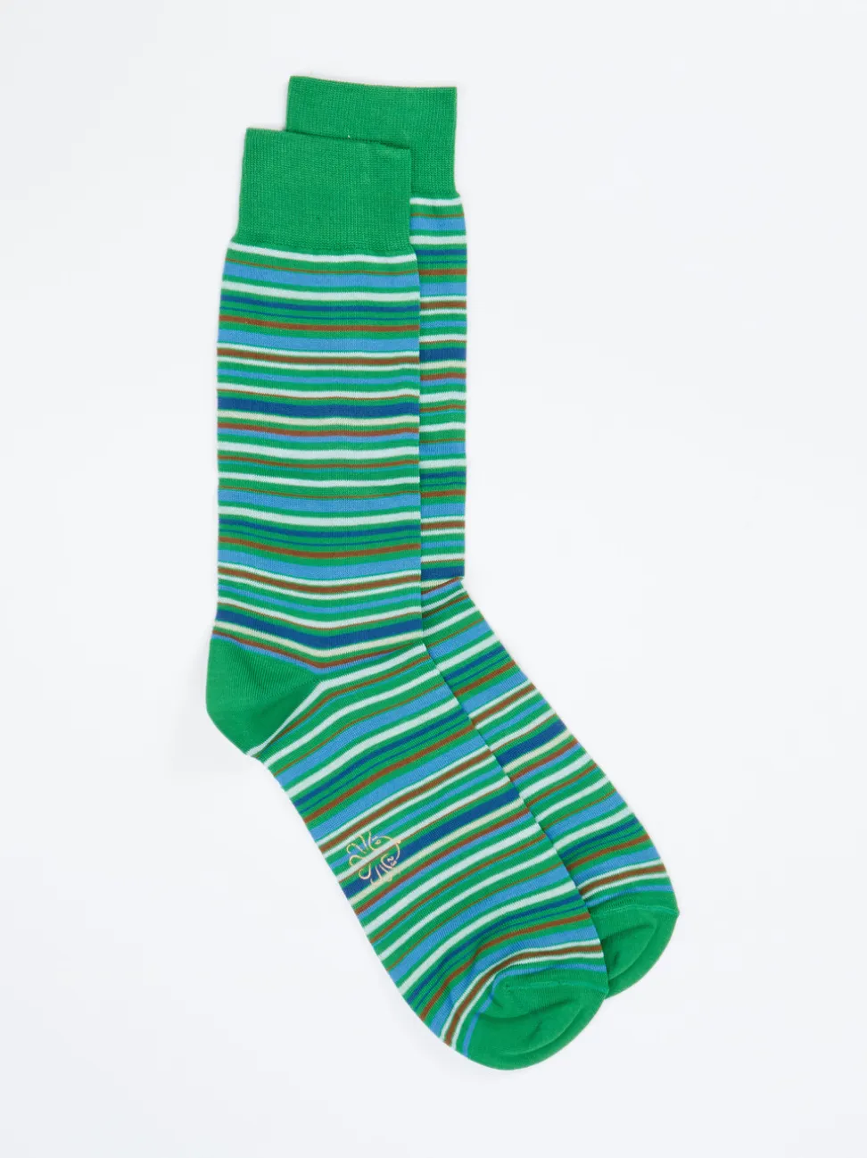 Alto Milano – Crew Socken aus Textil mit Streifenmuster