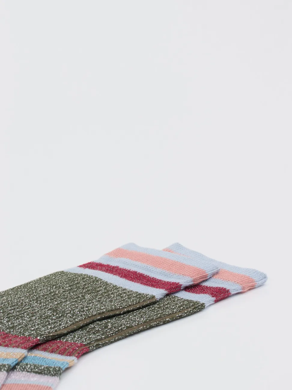 Alto Milano – Crew-Socken aus Textil in Glitzeroptik