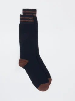 Alto Milano – Crew-Socken aus Baumwolle Dunkelblau