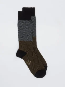 Alto Milano – Crew-Socken aus Baumwolle in Anthrazit