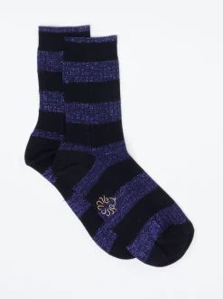 Alto Milano – Damensocken aus Textil in Glitzerstreifen