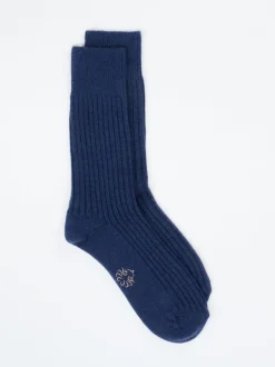 Alto Milano – Freizeitsocken aus Wolle marineblau