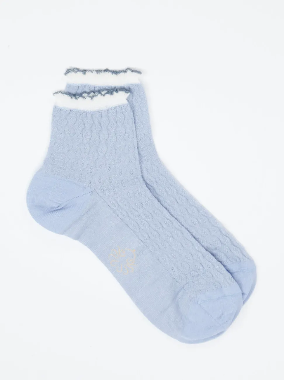 Alto Milano – Knöchelsocke aus Textil in Pastellblau