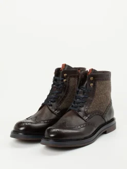 Ambitious – Brogue Boots aus Kalbleder und Tweed