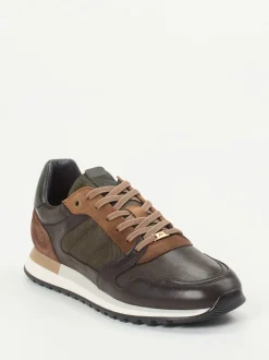 Ambitious – Retro-Sneaker aus Kalbleder-Mix Dunkelbraun