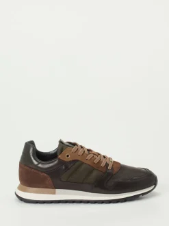 Ambitious – Retro-Sneaker aus Kalbleder-Mix Dunkelbraun