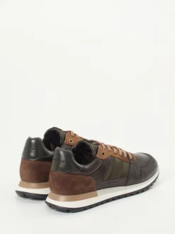 Ambitious – Retro-Sneaker aus Kalbleder-Mix Dunkelbraun
