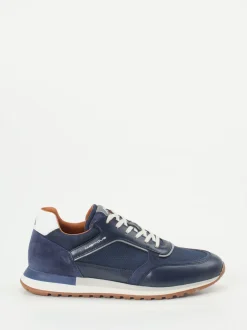 Ambitious – Retro-Sneaker aus Leder-Mesh-Mix marineblau