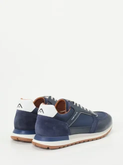 Ambitious – Retro-Sneaker aus Leder-Mesh-Mix marineblau