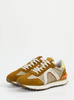 Ambitious – Retro-Sneaker aus Veloursleder cognac