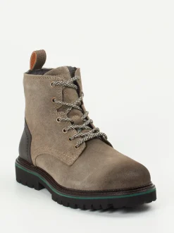 Ambitious – Schnürboots aus Veloursleder in Taupe