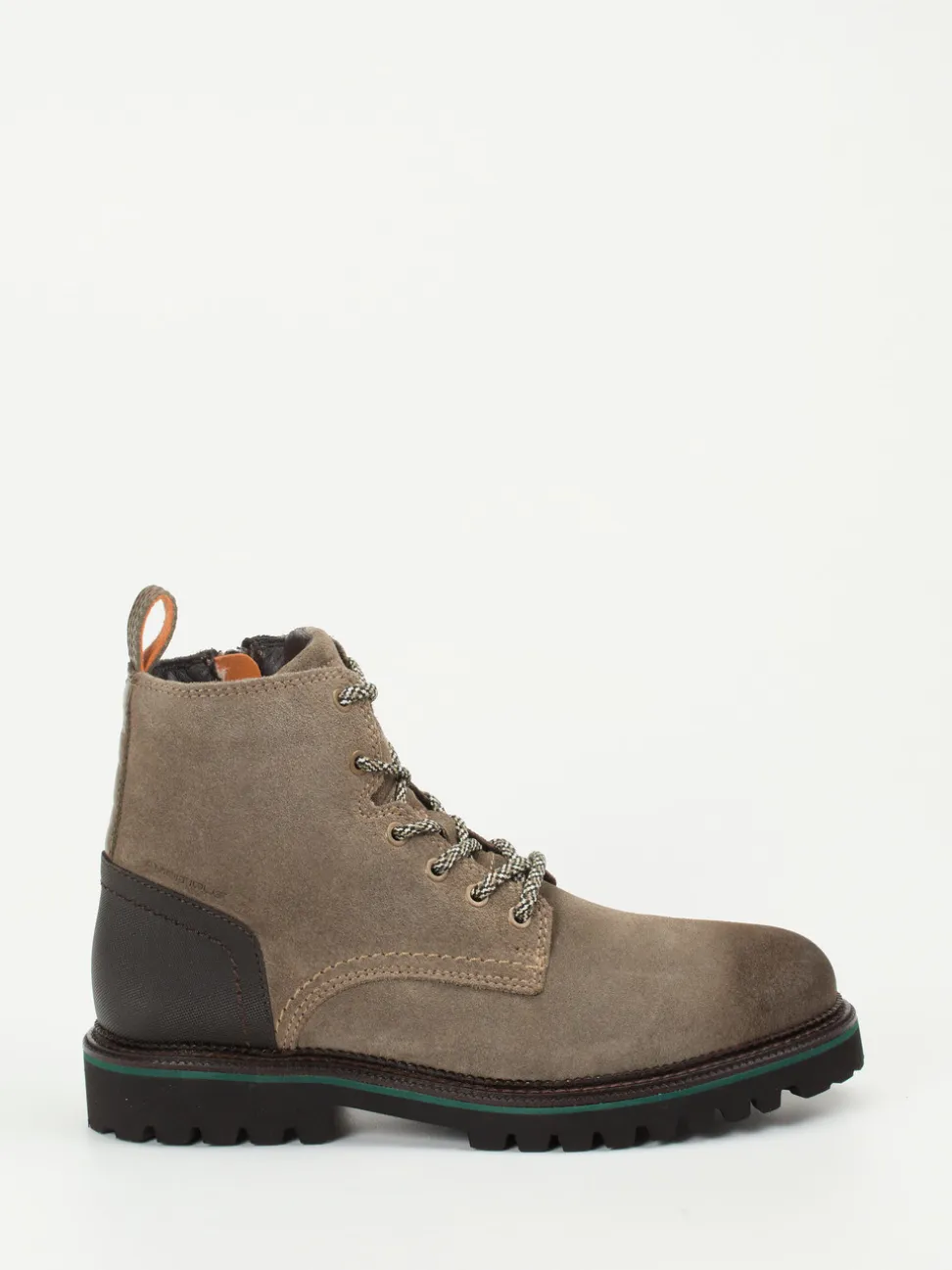 Ambitious – Schnürboots aus Veloursleder in Taupe