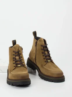 Ambitious – Schnürboots aus Veloursleder sandbraun