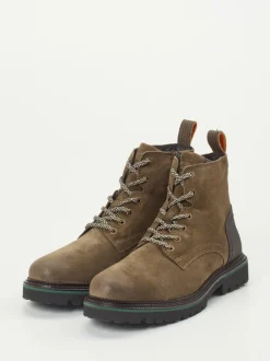 Ambitious – Schnürboots aus Veloursleder olivbraun