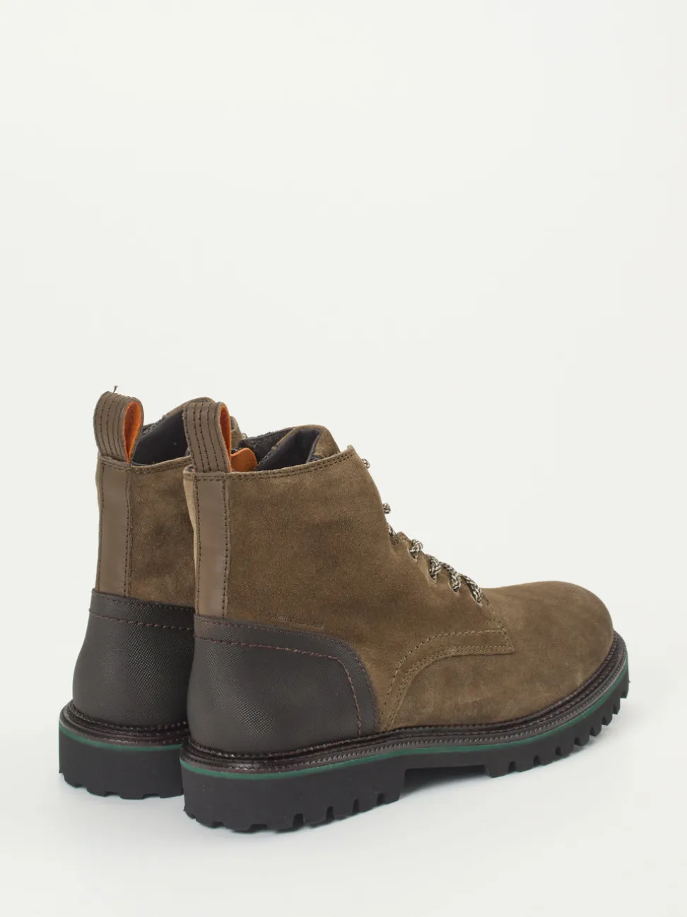 Ambitious – Schnürboots aus Veloursleder olivbraun