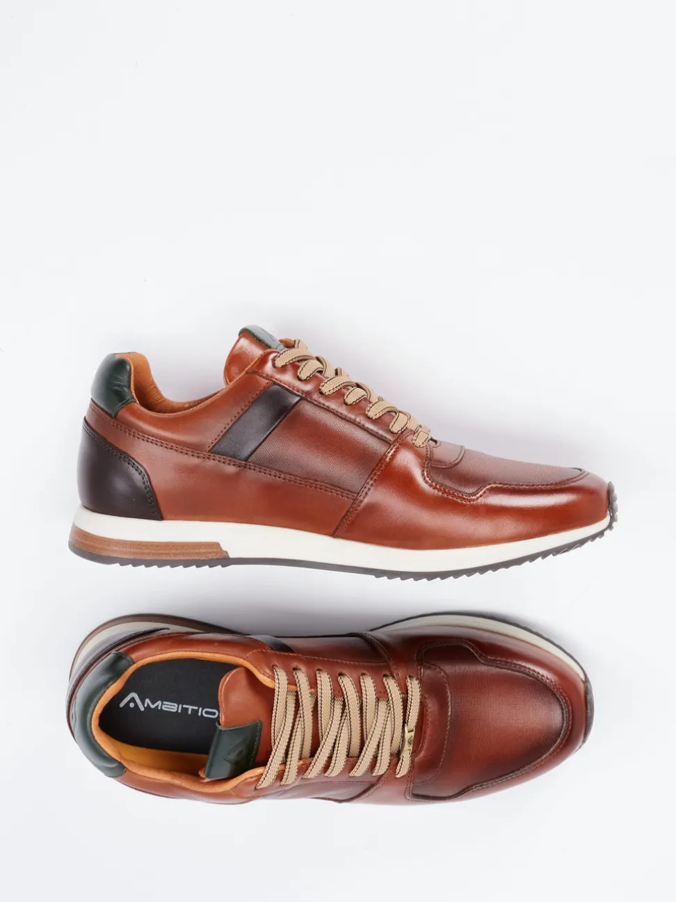 Ambitious – Sneaker aus Kalbleder in Cognacbraun