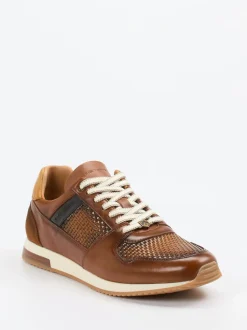 Ambitious – Sneaker aus Leder in Materialmix Braun