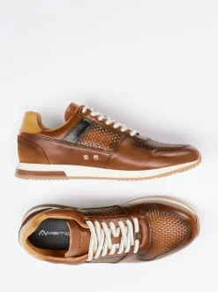 Ambitious – Sneaker aus Leder in Materialmix Braun