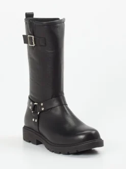 Andrea Conti – Biker-Stiefelette aus Kalbleder schwarz