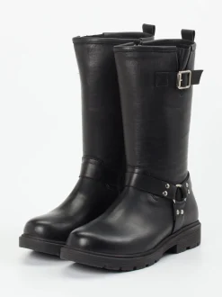 Andrea Conti – Biker-Stiefelette aus Kalbleder schwarz