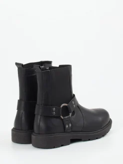 Andrea Conti – Biker-Stiefelette aus Kalbleder schwarz