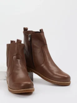 Andrea Conti – Chelsea-Stiefelette aus Kalbleder braun