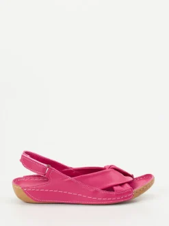 Andrea Conti – Komfort-Sandale aus Kalbleder pink