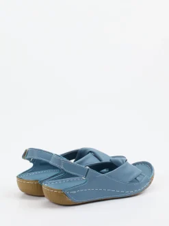 Andrea Conti – Komfort-Sandale aus Kalbleder jeansblau